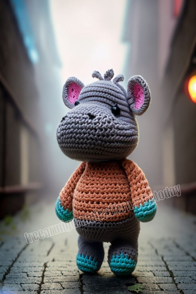 Mini Cute Hippo 3 1