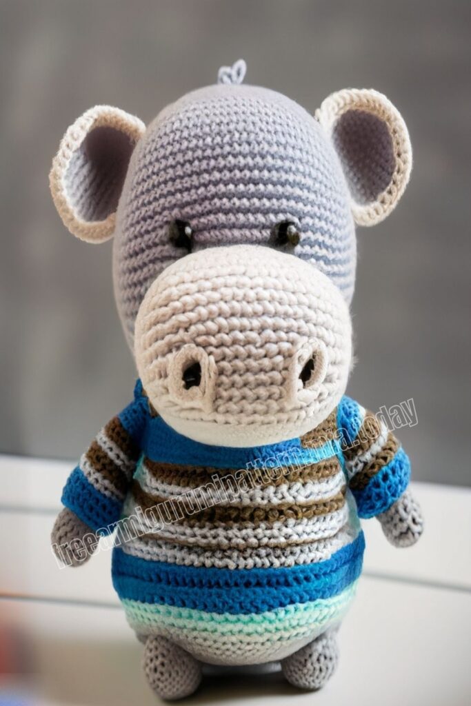 Mini Cute Hippo 3 4