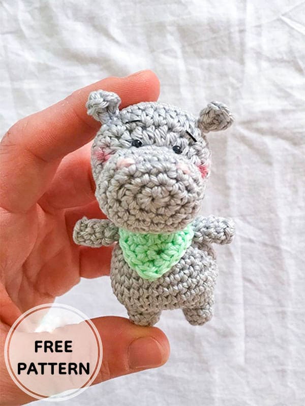 Amigurumi Mini Cute Hippo Free Pattern-3
