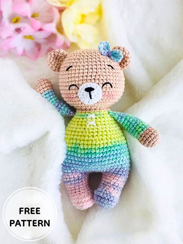 Amigurumi Sleepy Baby Bear Free Pattern-4