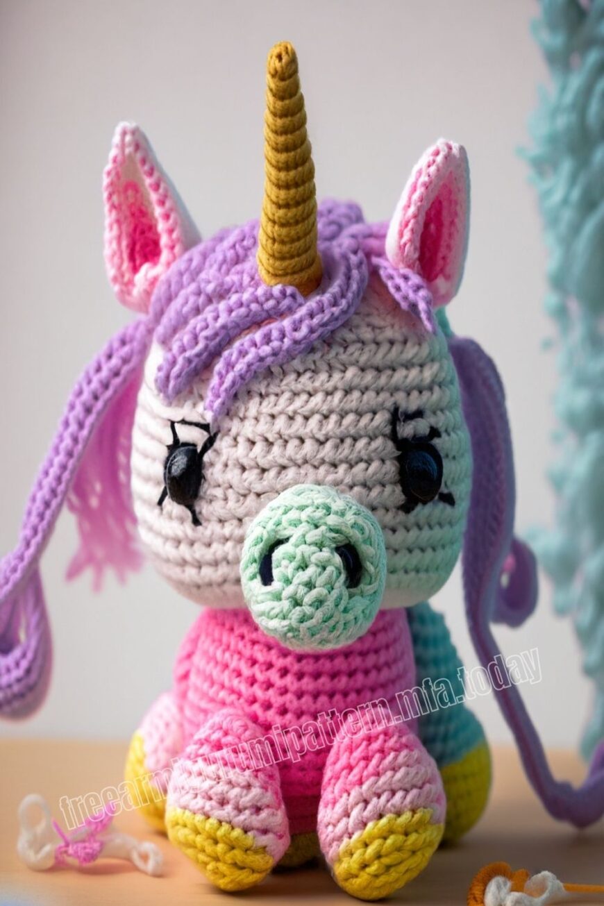 Amigurumi Unicorn Leela Free Pattern-1 – Free Amigurumi Patterns