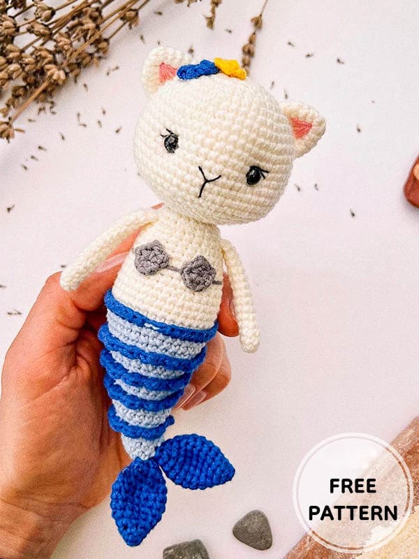 Amigurumi Cat Mermaid Free Pattern-5