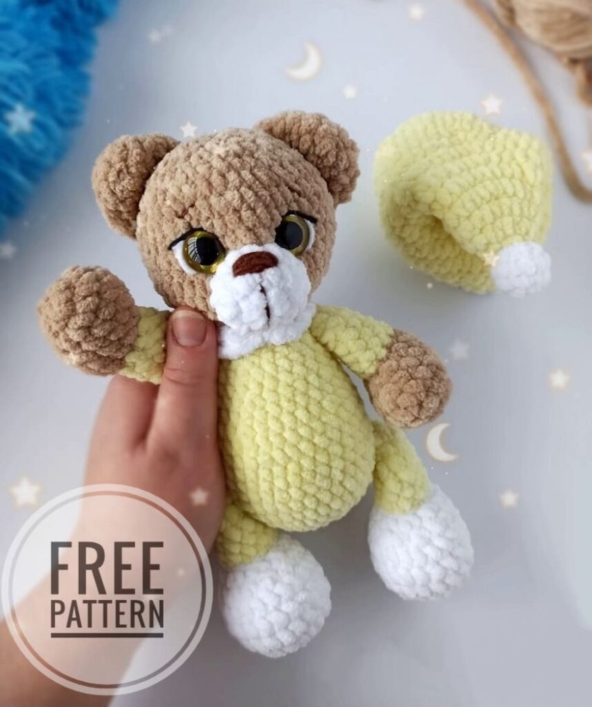 Amigurumi Plush Teddy Bear in Pajamas Free Pattern-2