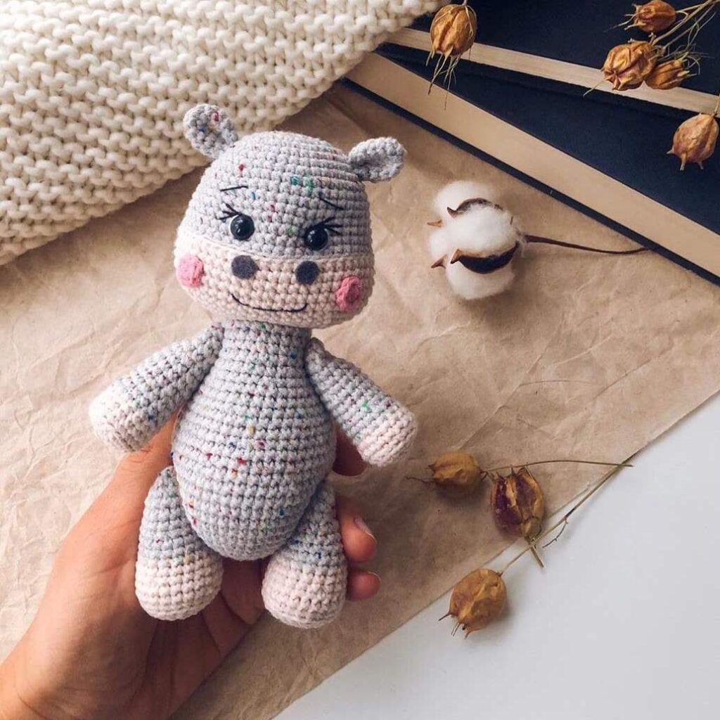 Amigurumi Crochet Hippo Free Pattern-3