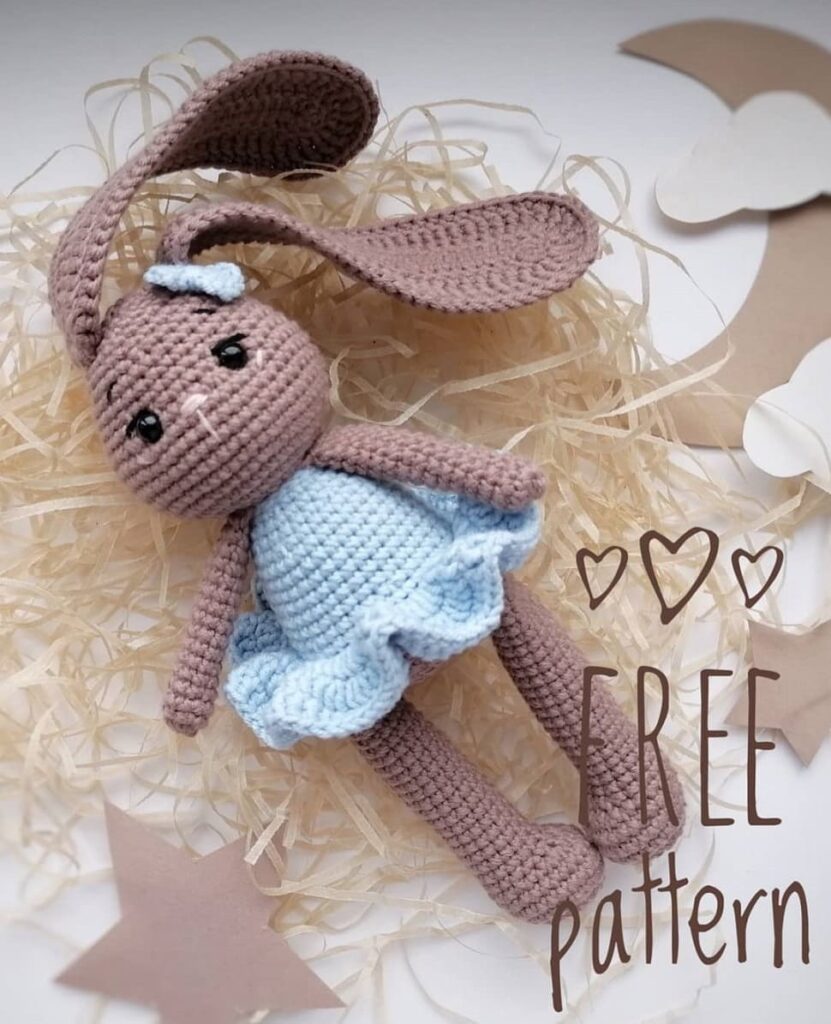 Amigurumi Lovely Bunny in Dress Free Pattern-1