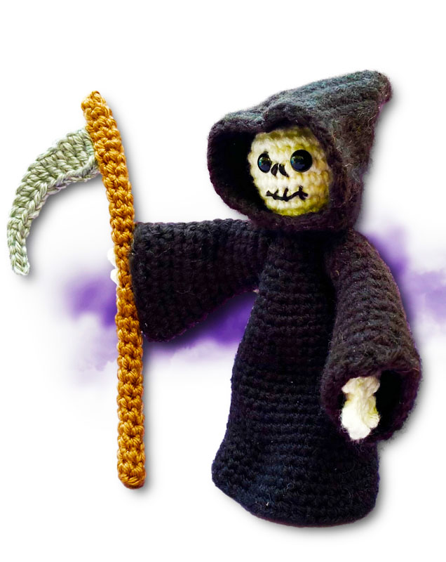 Amigurumi Grim Reaper Doll for Halloween Free Pattern