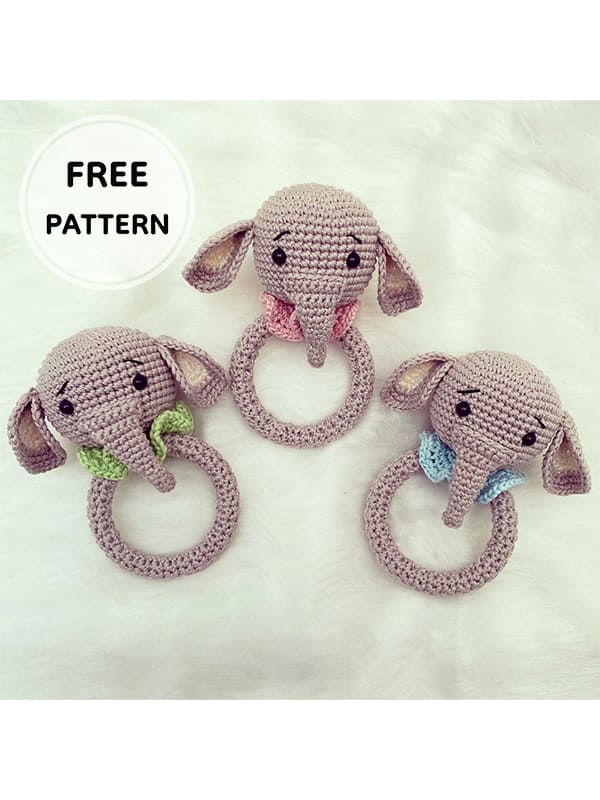 Amigurumi Elephant Rattle Free Pattern-1