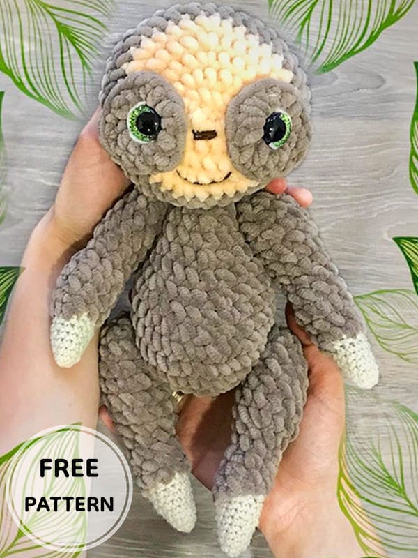 Amigurumi Plush Sloth Free Pattern-1