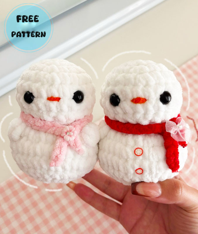 Amigurumi Beginner Snowman Free Pattern-1