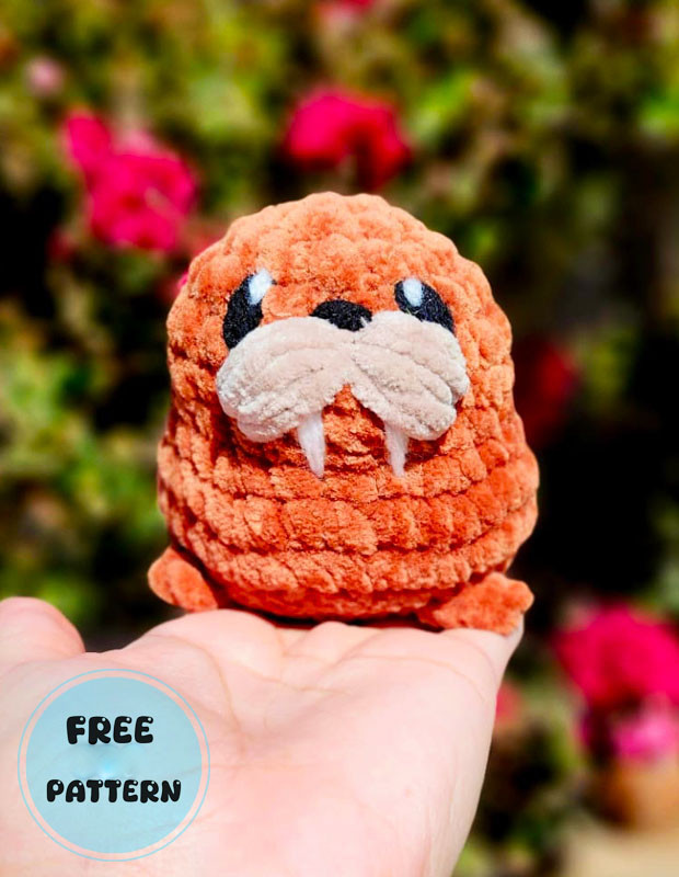 Amigurumi Plush Walrus Keychain Free Pattern-1