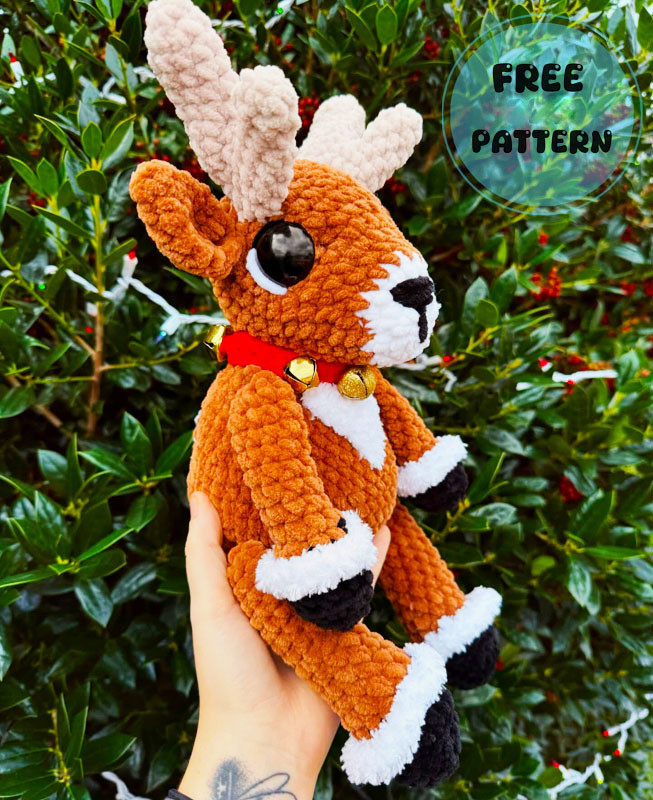 Amigurumi Rocket the Christmas Reindeer Free Pattern-1