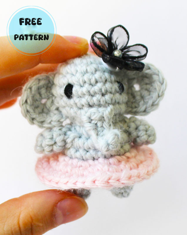 Amigurumi Beginner Elephant with Pink Skirt Free Pattern-1