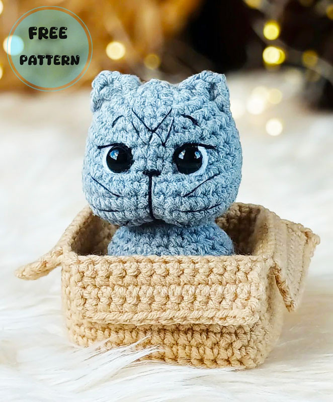 Amigurumi Cat in The Box Free Pattern-1