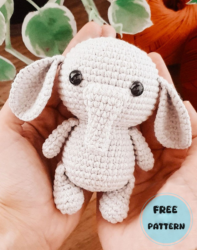 Amigurumi Cute Elephant Theo Keychain Free Pattern-1