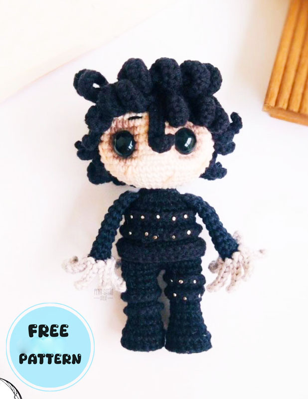 Amigurumi Edward Scissorhands Doll Free Pattern-1