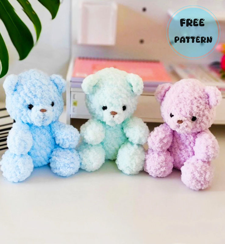 Amigurumi Fluffy Teddy Bear Free Pattern