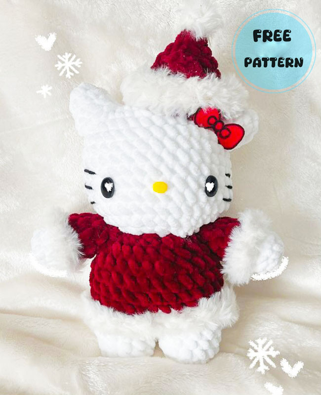 Amigurumi Hello Kitty for Christmas Free Pattern-1