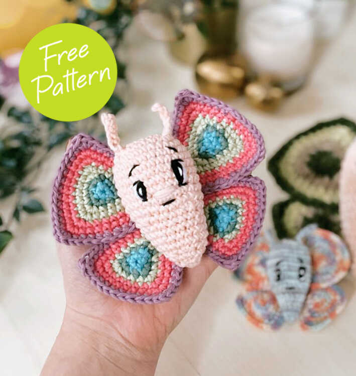 Amigurumi Crochet Butterfly Free Pattern-1