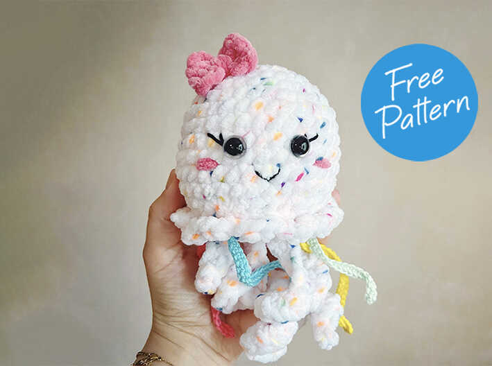 Amigurumi Crochet Jelly Bean the Jellyfish Free Pattern-1