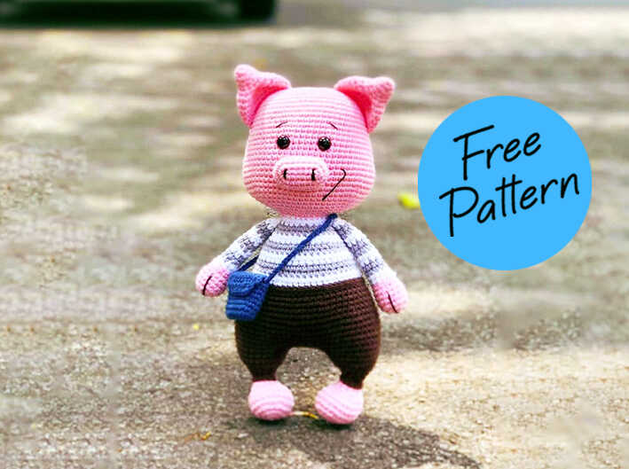 Amigurumi Kenny the Crochet Pig Free Pattern-1