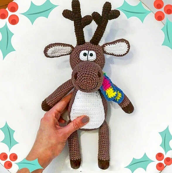 Amigurumi Crochet Reindeer Free Pattern-3