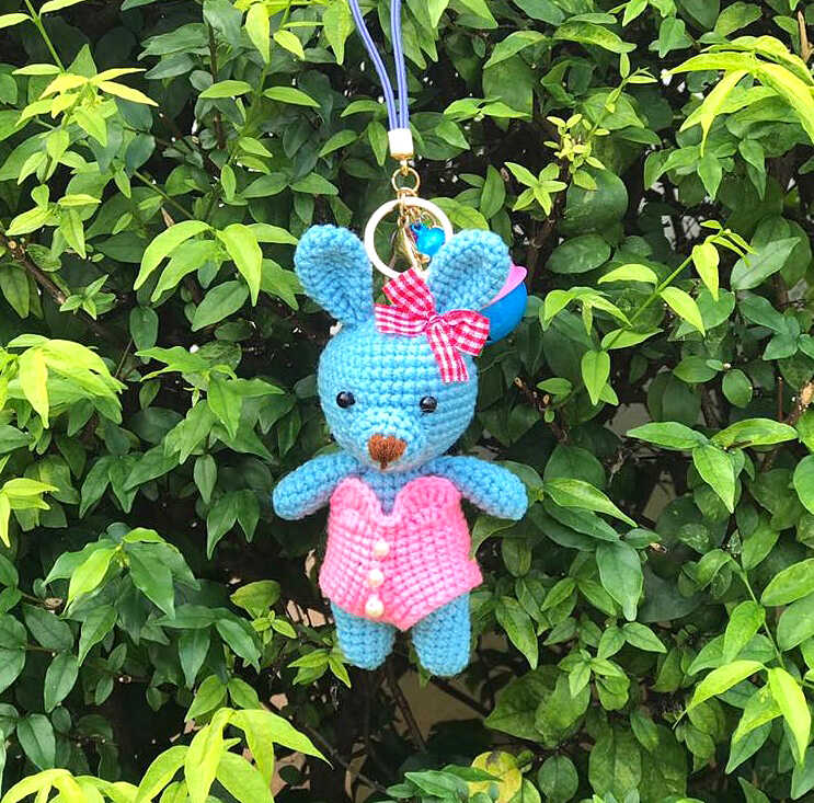 Amigurumi Bunny Keychain Free Pattern-1