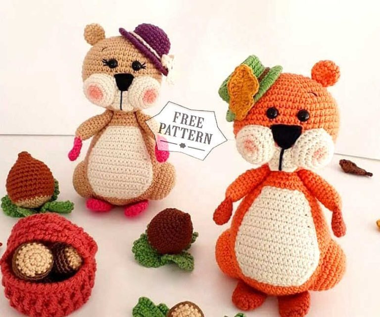 Amigurumi Crochet Cute Squirrel Free Pattern-1