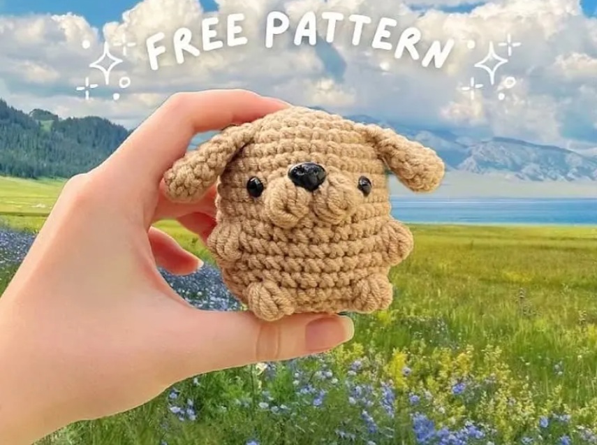 Amigurumi Crochet Little Puppy Dog Free Pattern-1