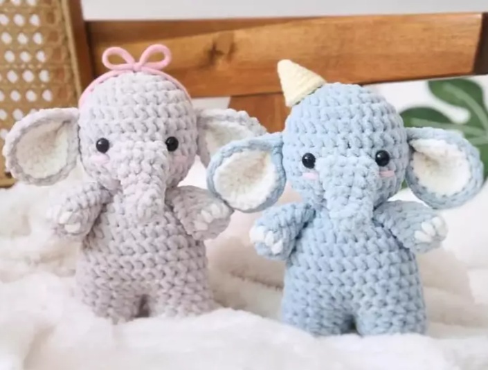 Amigurumi Crochet Ahco the Baby Elephant Free Pattern-1