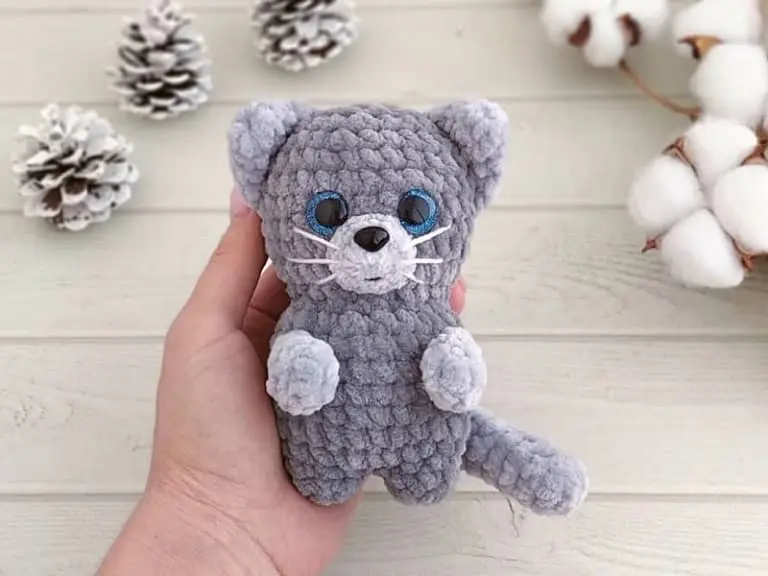 Amigurumi Crochet Little Plush Cat Free Pattern-1
