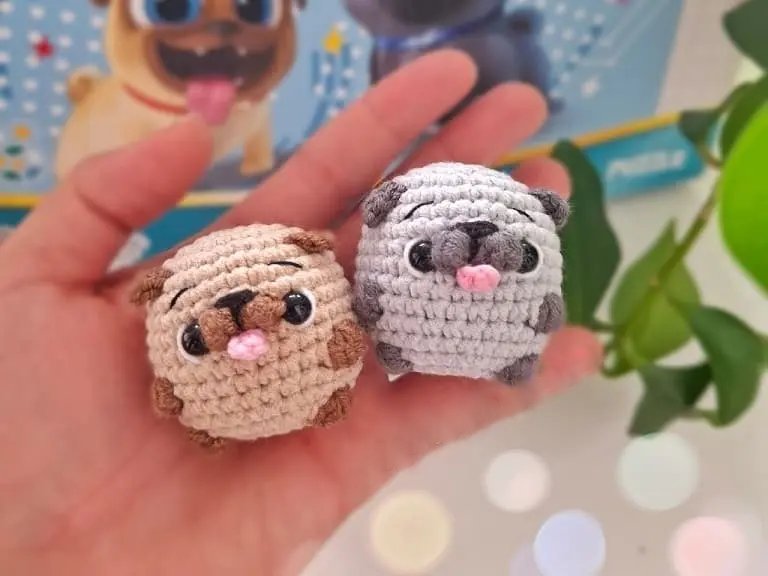 Amigurumi Crochet Mini Pug Dog Free Pattern-1