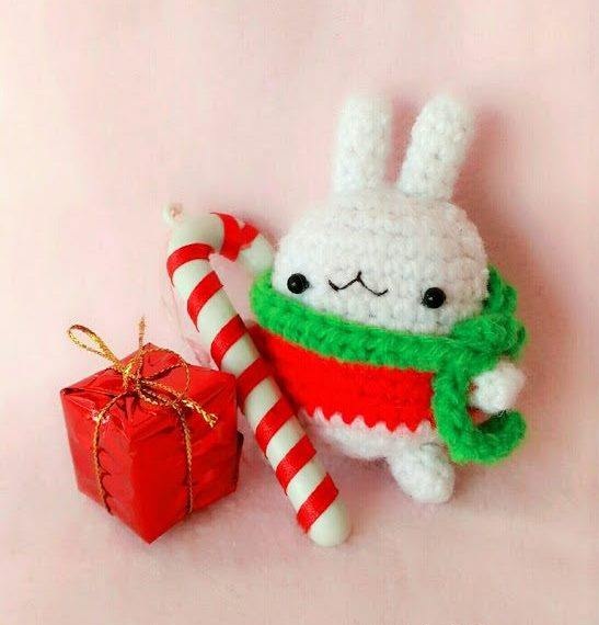 Amigurumi Christmas Crochet Molang Bunny Free Pattern-1