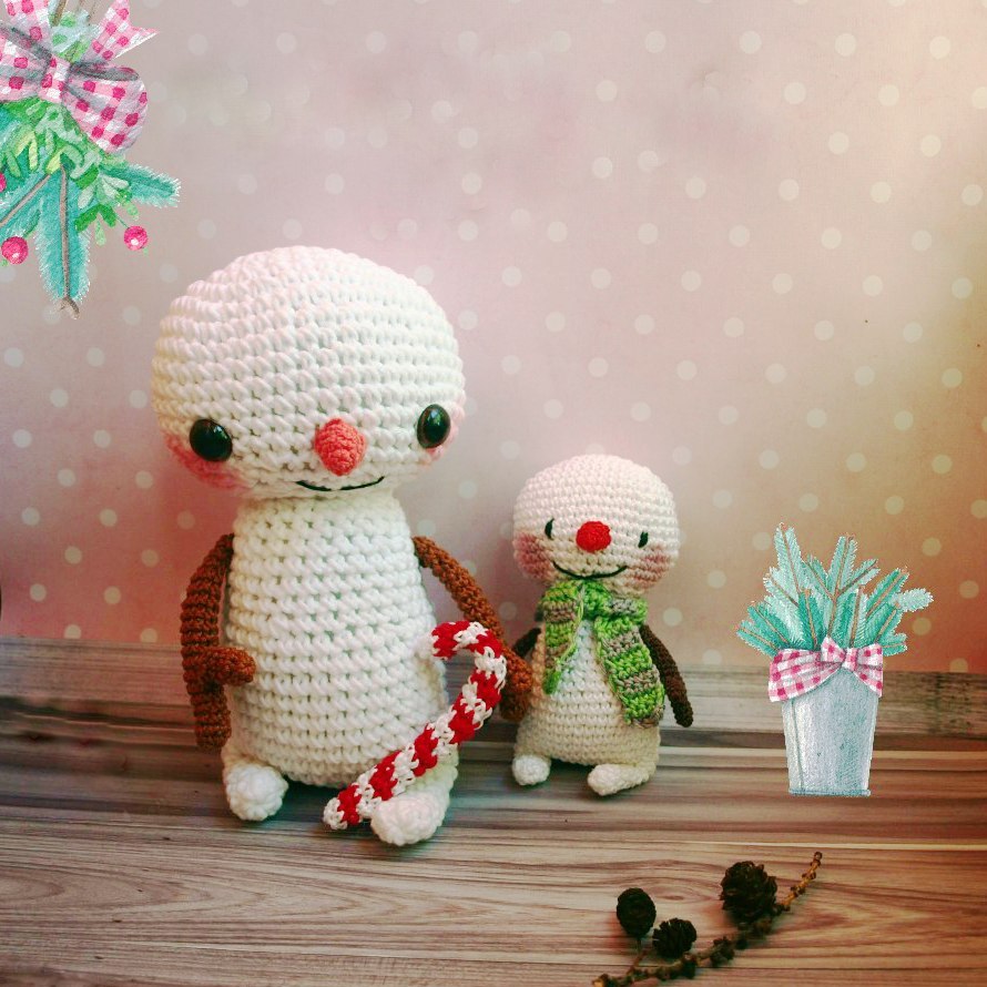 Amigurumi Crochet Christmas Snowman Family Free Pattern-1