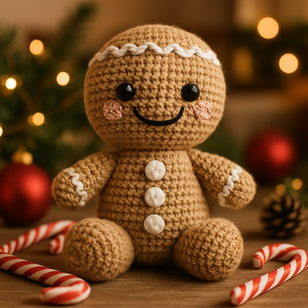 Free Crochet Pattern for a Whimsical Amigurumi Gingerbread Man