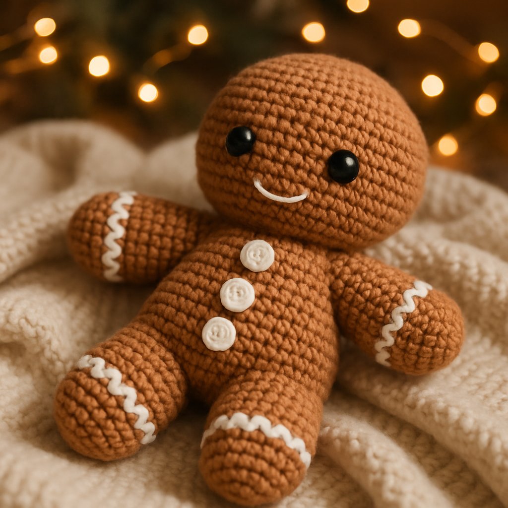 Free Crochet Pattern for a Whimsical Amigurumi Gingerbread Man