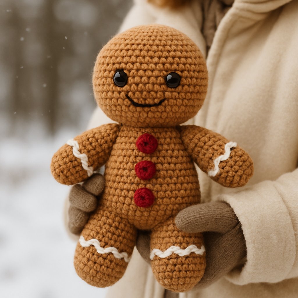 Free Crochet Pattern for a Whimsical Amigurumi Gingerbread Man