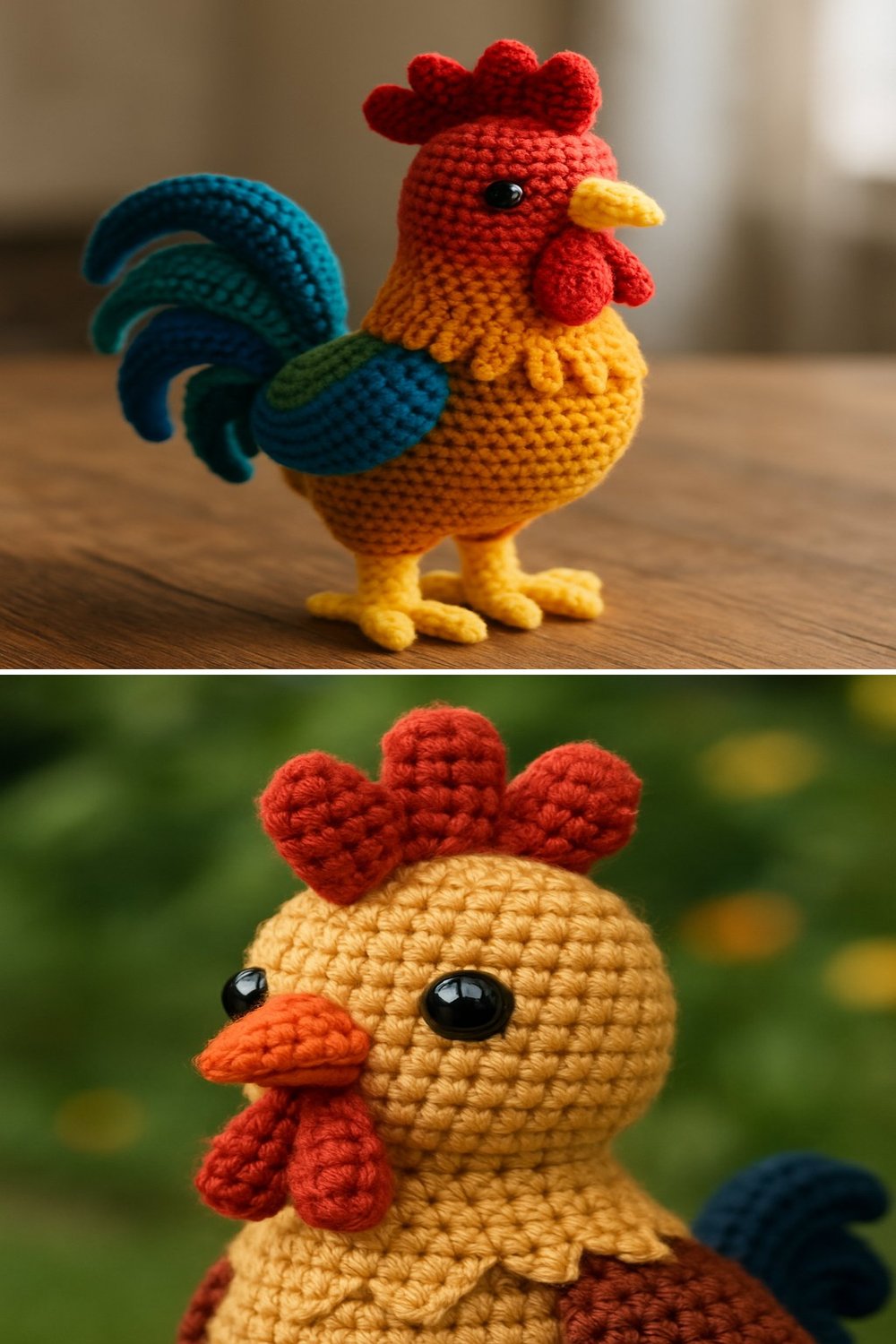 Amigurumi Rooster Free Crochet Pattern - Craft Your Own Farm Animal