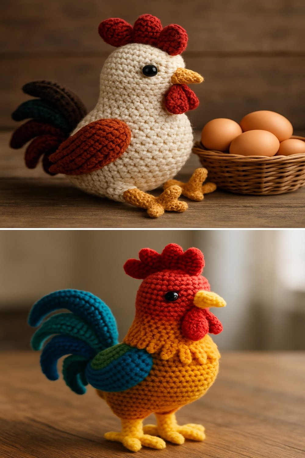 Amigurumi Rooster Free Crochet Pattern - Craft Your Own Farm Animal