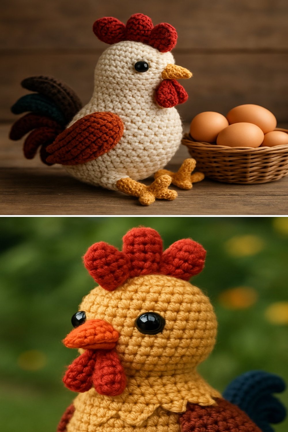 Amigurumi Rooster Free Crochet Pattern - Craft Your Own Farm Animal
