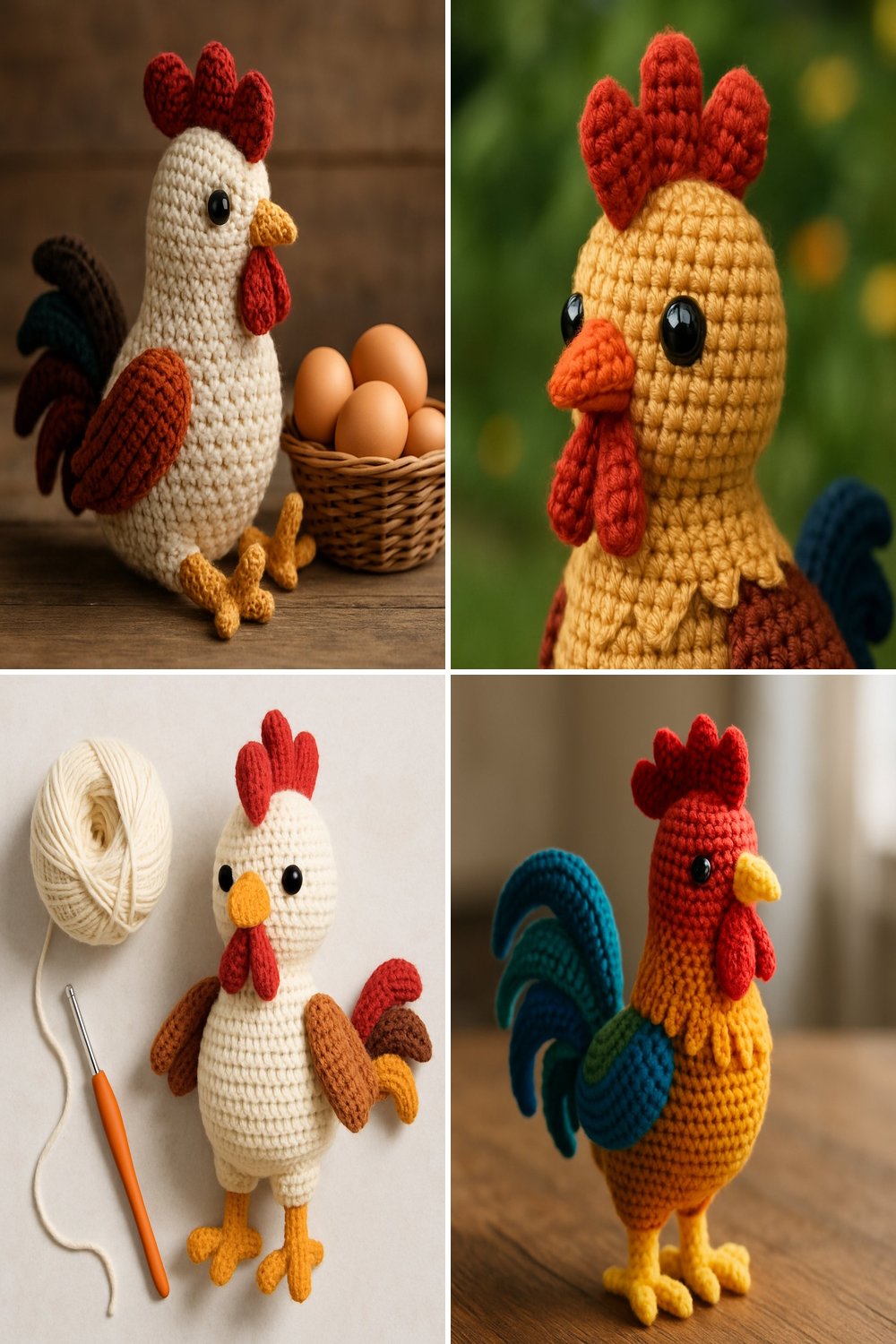 Amigurumi Rooster Free Crochet Pattern - Craft Your Own Farm Animal