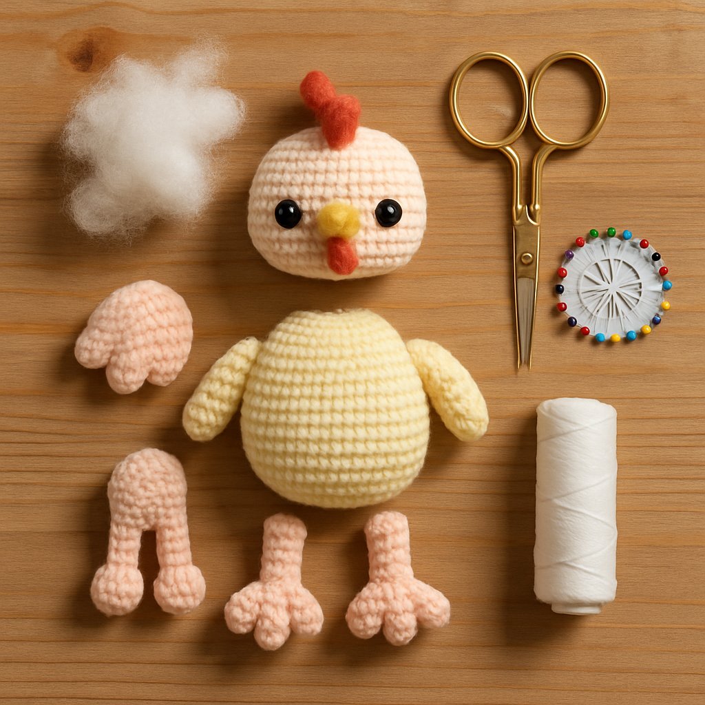 Amigurumi Rooster Free Crochet Pattern - Craft Your Own Farm Animal crochet parts