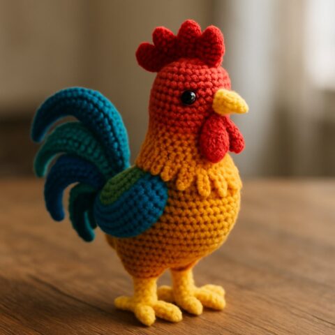 Amigurumi Rooster Free Crochet Pattern - Craft Your Own Farm Animal - rooster-tekil-1.jpg