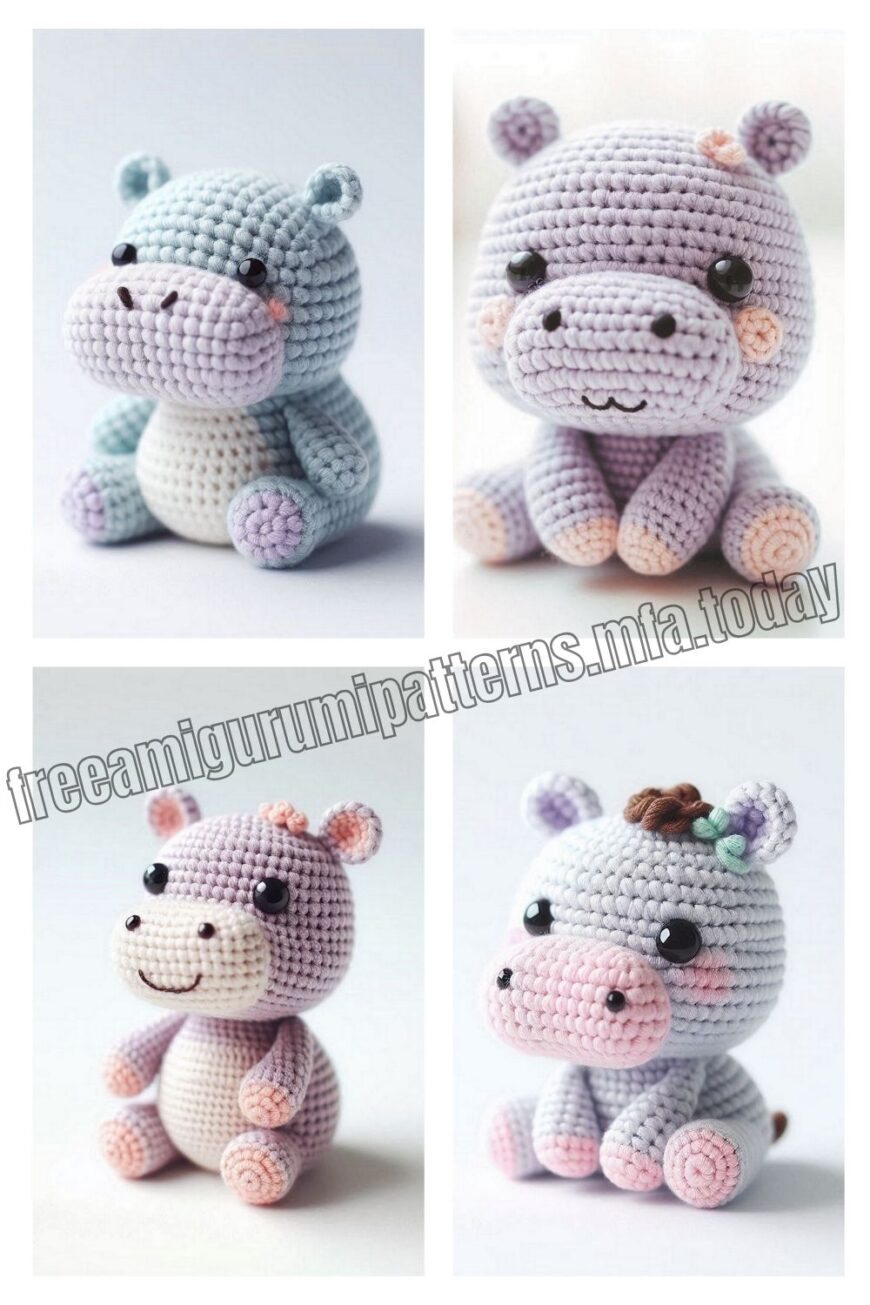 Amigurumi Crochet Baby Hippo Free Pattern-1 – Free Amigurumi Patterns