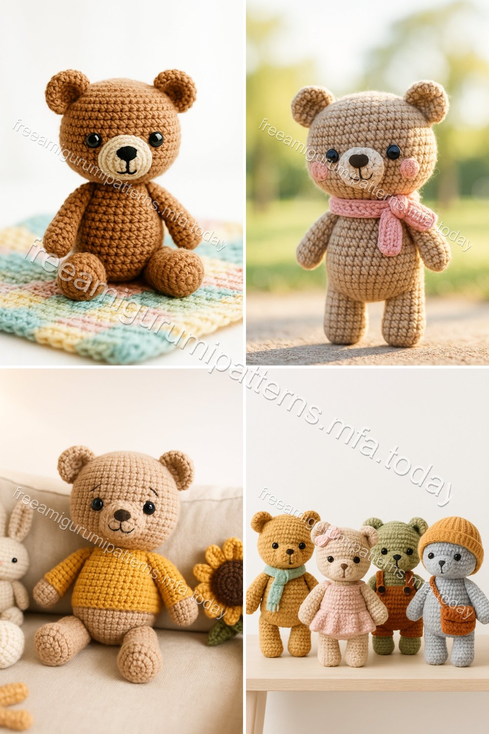 Free Crochet Pattern: Adorable Amigurumi Bear