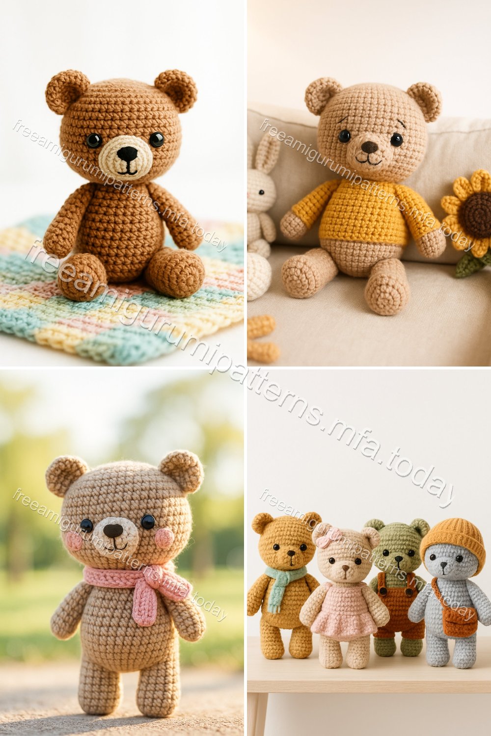 Free Crochet Pattern: Adorable Amigurumi Bear