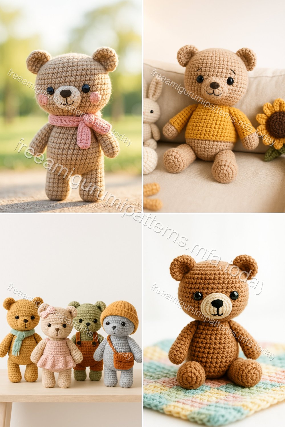Free Crochet Pattern: Adorable Amigurumi Bear