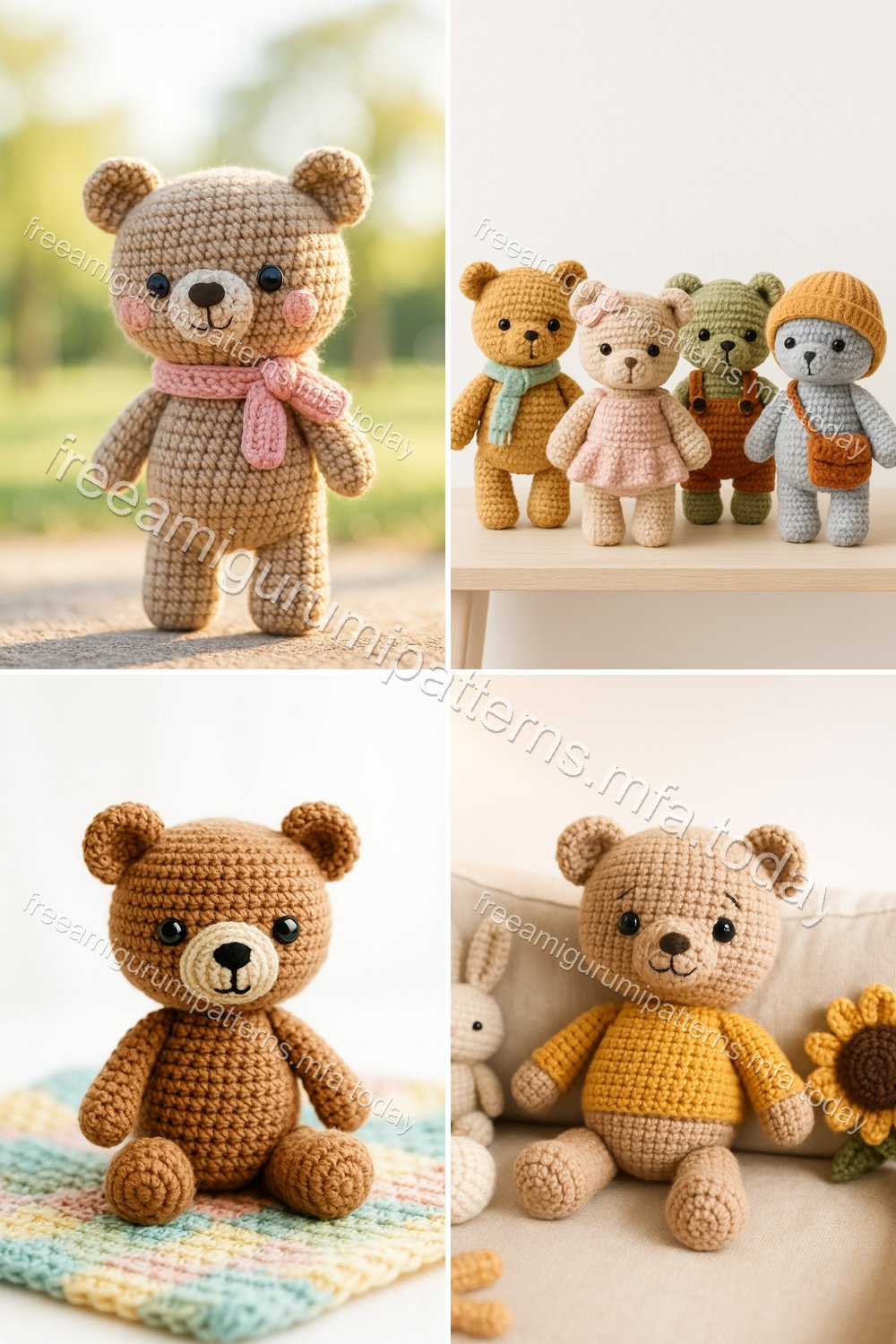 Free Crochet Pattern: Adorable Amigurumi Bear