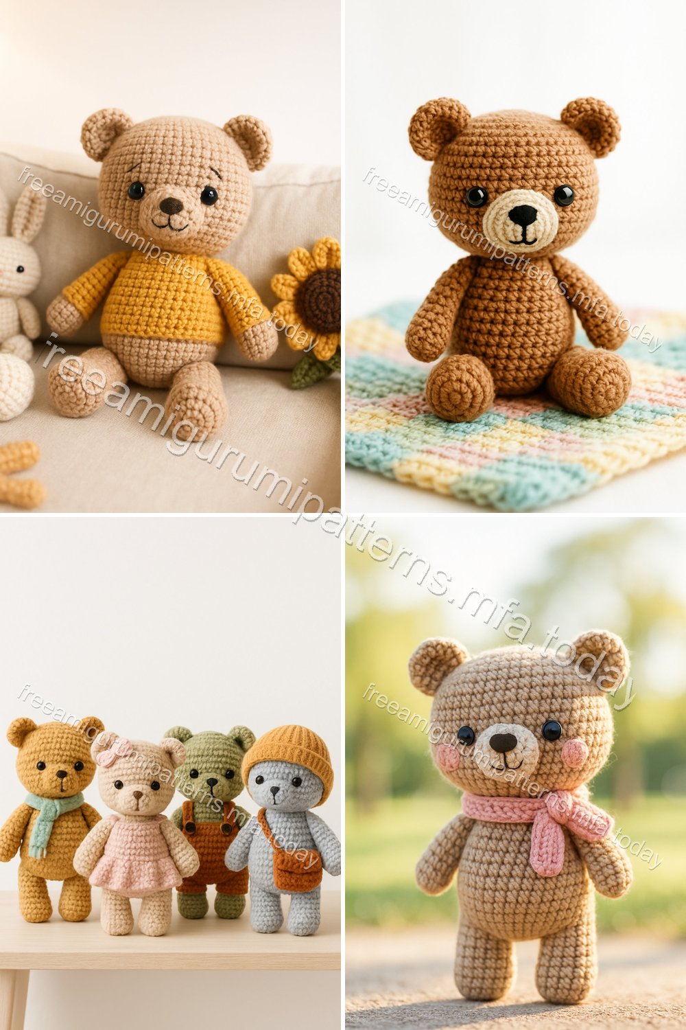 Free Crochet Pattern: Adorable Amigurumi Bear