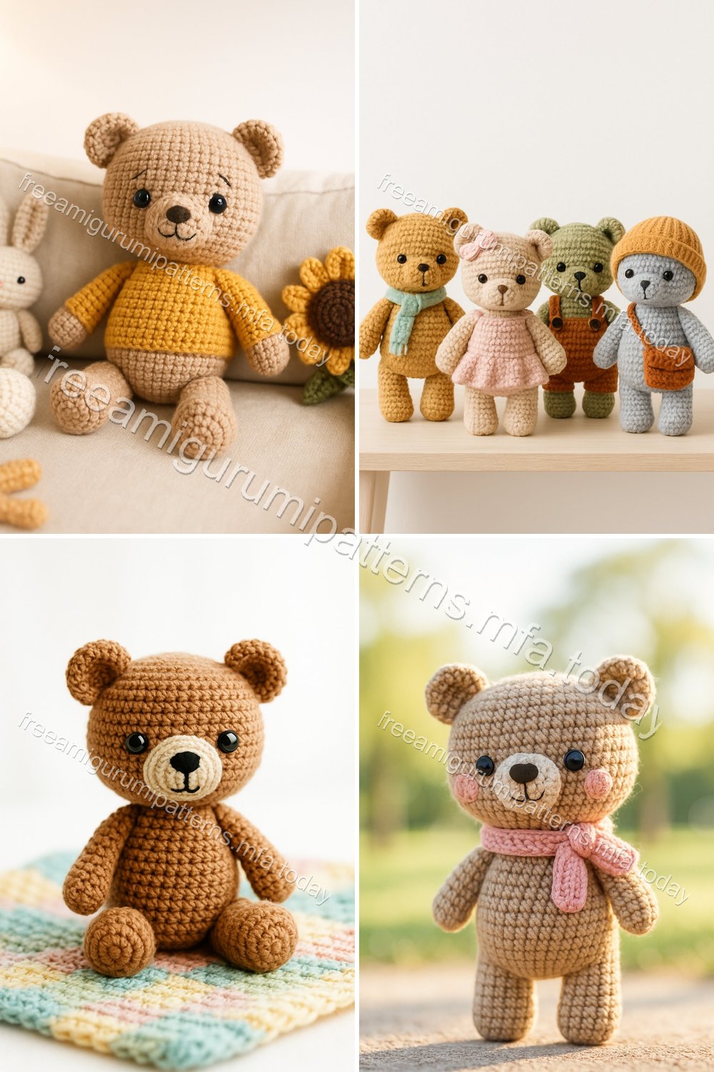 Free Crochet Pattern: Adorable Amigurumi Bear