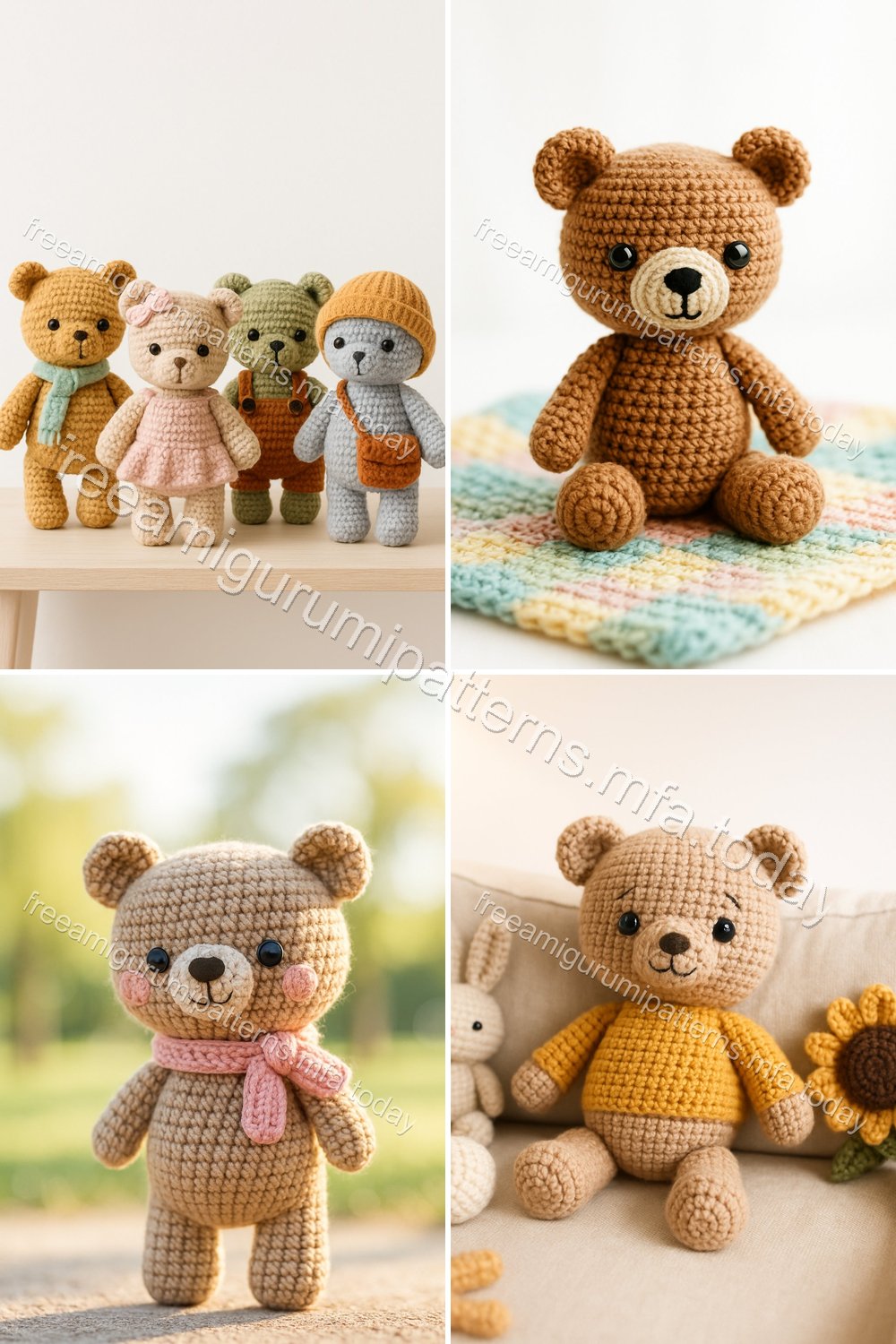 Free Crochet Pattern: Adorable Amigurumi Bear
